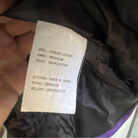 VINTAGE LEATHER SUEDE MULTI COLOR BOMBER JACKET 80S - Picture 12 of 12